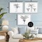 Stupell Industries Minimal Vintage Palm Tree Sketches 3pc Framed Giclee Set, design by Lettered and Lined